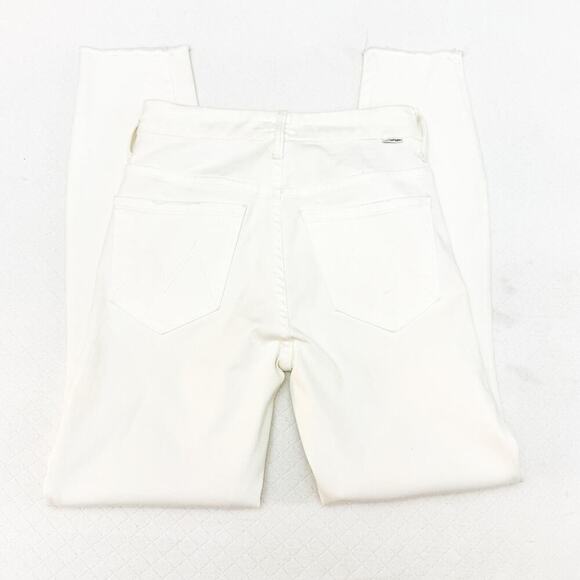 Mother High Waisted Looker Dagger Ankle fray Glass Slipper Denim Jeans Size 24 - Picture 10 of 11